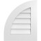 Ekena Millwork Quarter Round Top Left Surface Mount PVC Gable Vent w/ 3-1/2"W x 1"P Standard Frame, 18"W x 22"H GVPQL18X2201SN - alternate 1